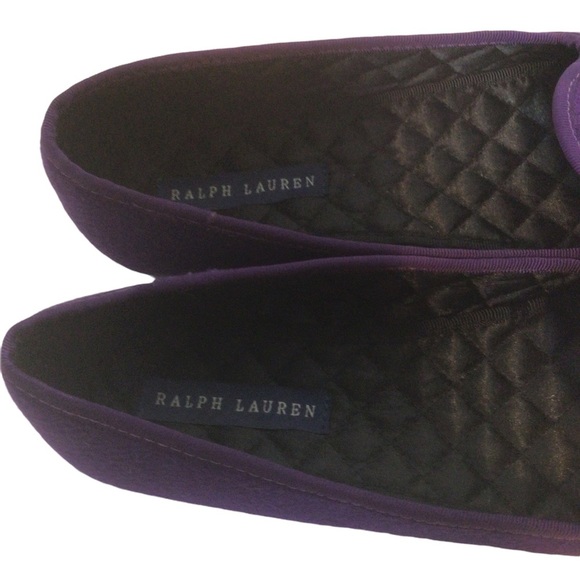 Ralph Lauren Skull and Bones Purple Flats/Slippers - Picture 6 of 10